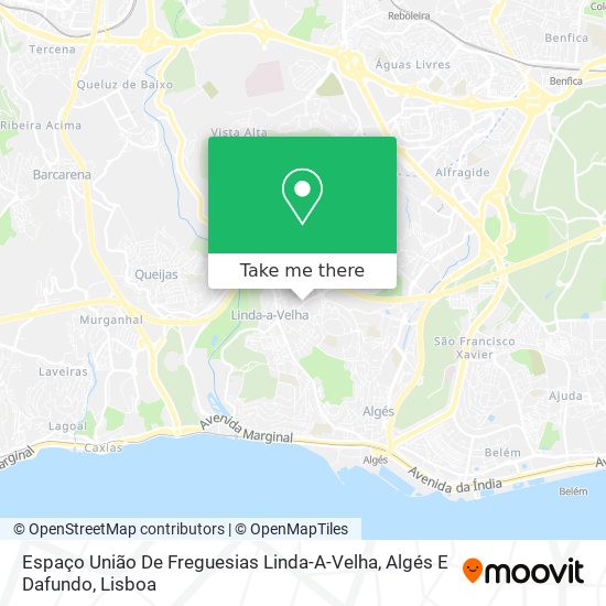 Espaço União De Freguesias Linda-A-Velha, Algés E Dafundo map