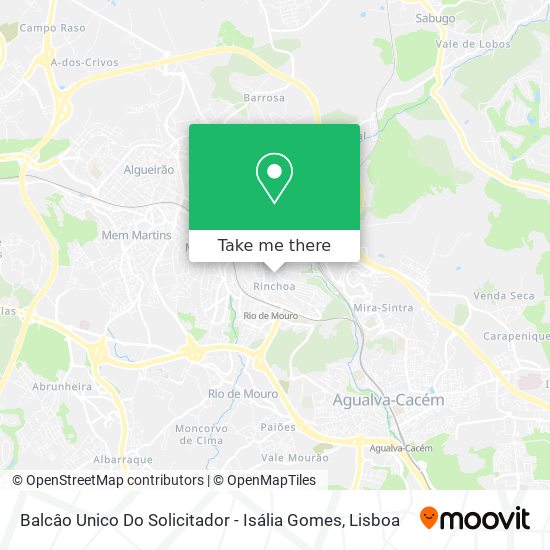 Balcâo Unico Do Solicitador  - Isália Gomes map