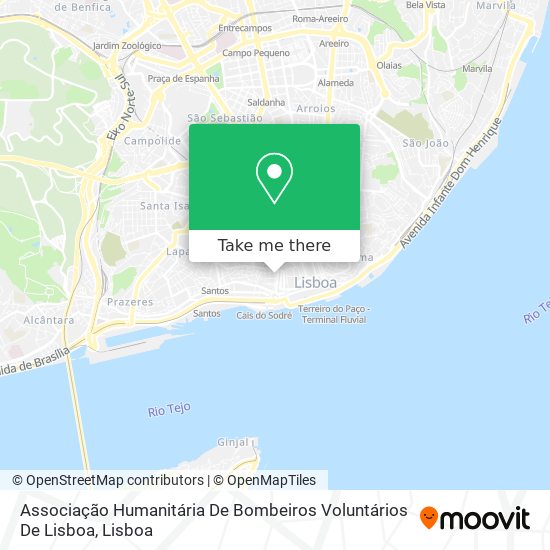 Associação Humanitária De Bombeiros Voluntários De Lisboa mapa