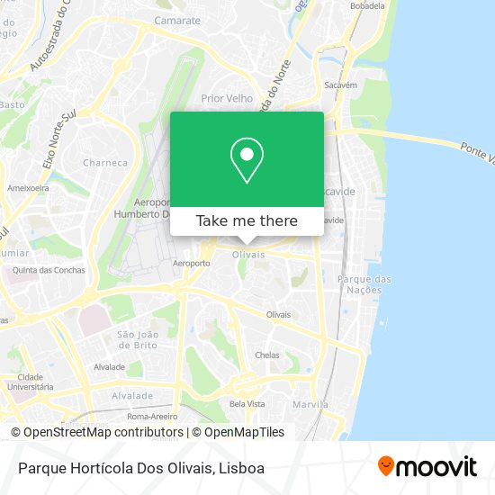 Parque Hortícola Dos Olivais mapa