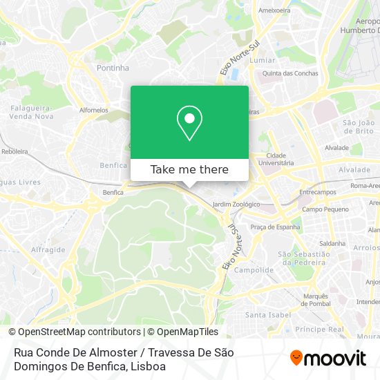Rua Conde De Almoster / Travessa De São Domingos De Benfica map