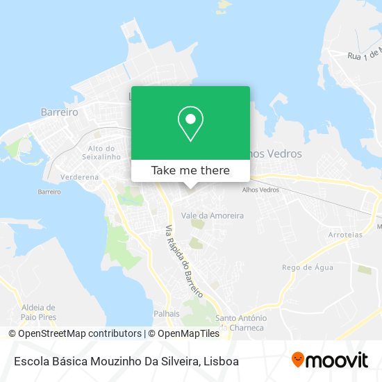 Escola Básica Mouzinho Da Silveira mapa
