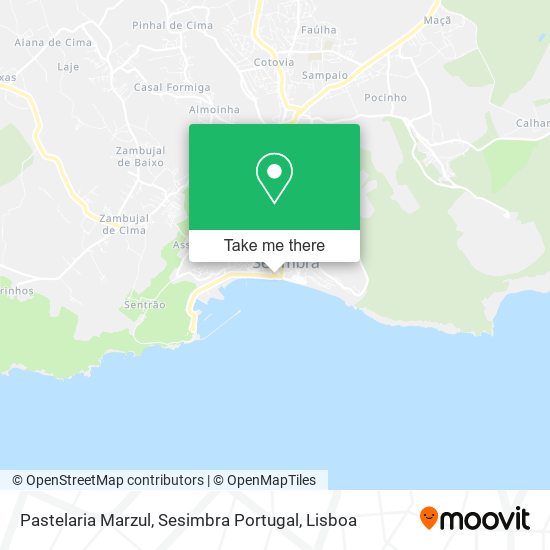 Pastelaria Marzul, Sesimbra Portugal map