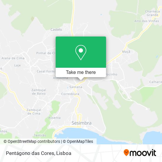 Pentágono das Cores map