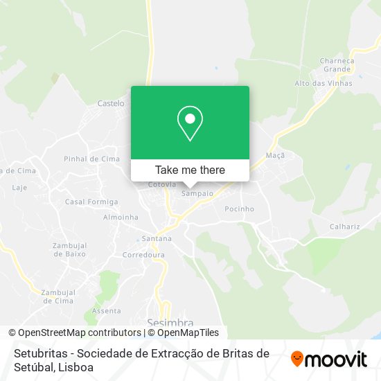 Setubritas - Sociedade de Extracção de Britas de Setúbal mapa