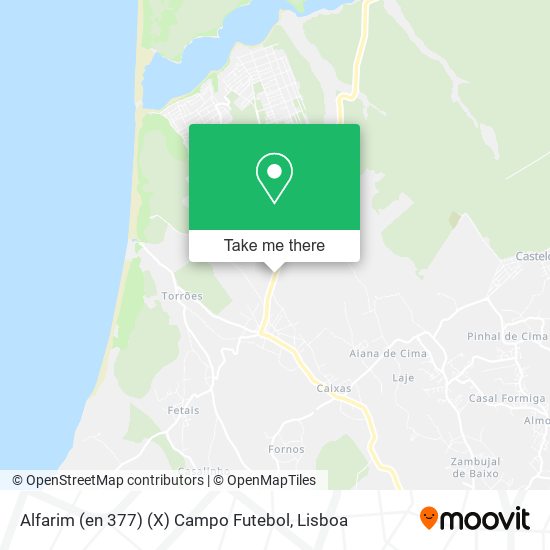 Alfarim (en 377) (X) Campo Futebol map