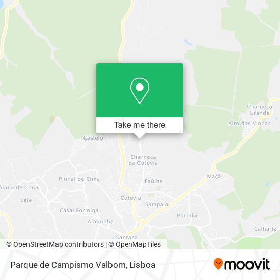 Parque de Campismo Valbom mapa