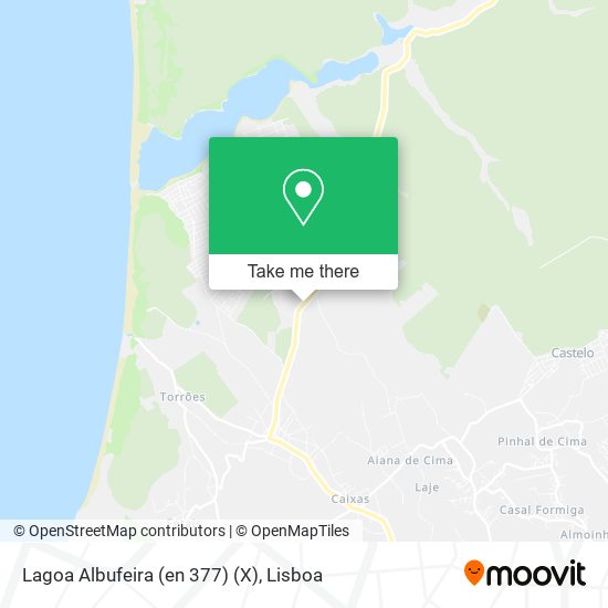 Lagoa Albufeira (en 377) (X) mapa