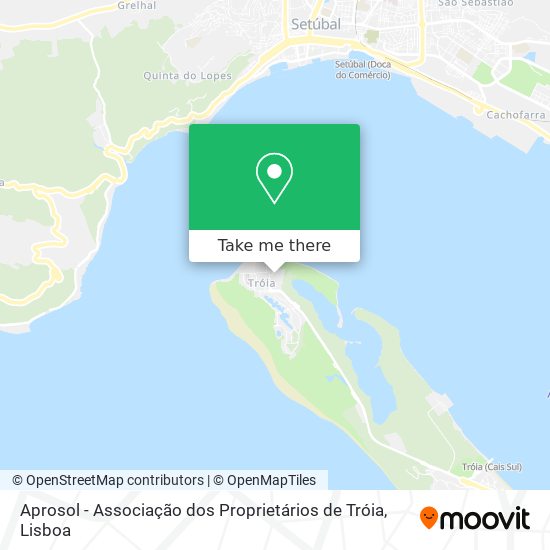 Aprosol - Associação dos Proprietários de Tróia mapa