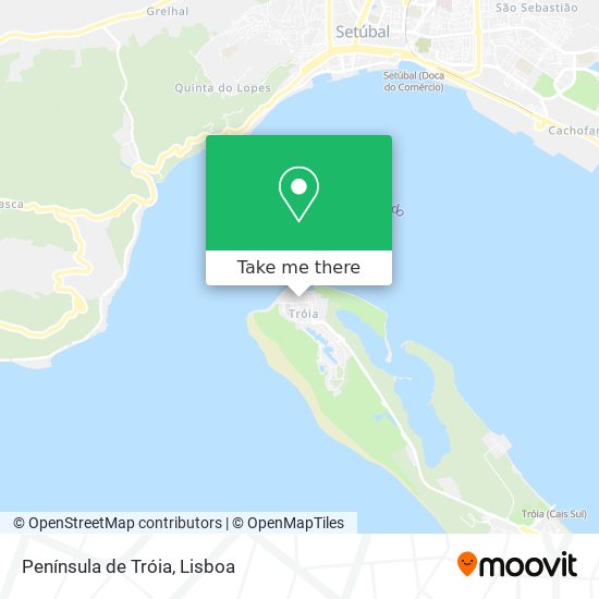 Península de Tróia mapa
