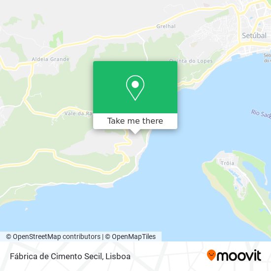 Fábrica de Cimento Secil mapa