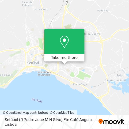 Setúbal (R Padre José M N Silva) Fte Café Angola map