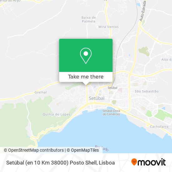 Setúbal (en 10 Km 38000) Posto Shell map