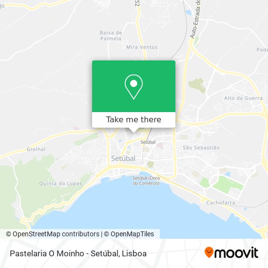 Pastelaria O Moinho - Setúbal mapa