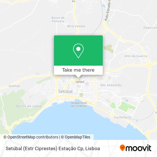 Setúbal (Estr Ciprestes) Estação Cp map