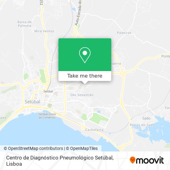 Centro de Diagnóstico Pneumológico Setúbal map