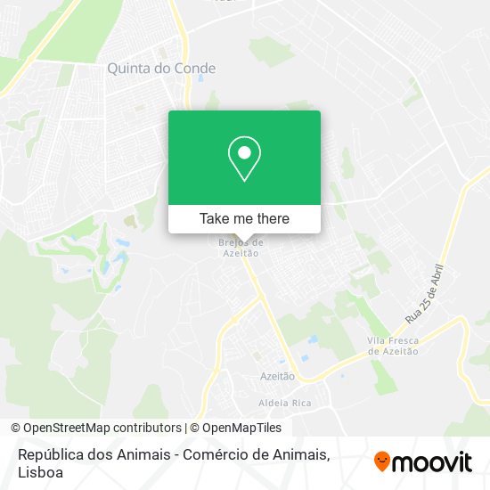 República dos Animais - Comércio de Animais mapa