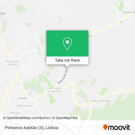 Pinheiros Azeitão (X) mapa
