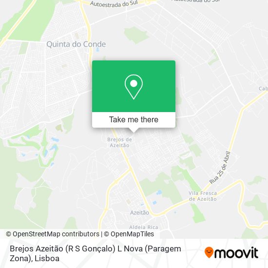 Brejos Azeitão (R S Gonçalo) L Nova (Paragem Zona) map