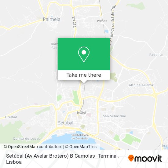Setúbal (Av Avelar Brotero) B Camolas -Terminal mapa