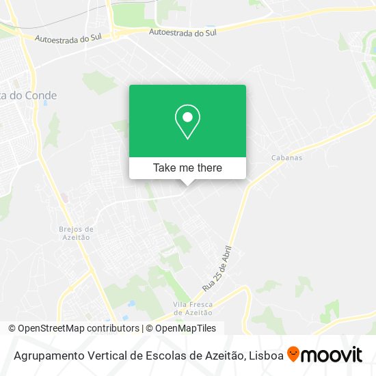 Agrupamento Vertical de Escolas de Azeitão map