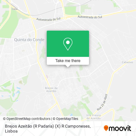 Brejos Azeitão (R Padaria) (X) R Camponeses mapa