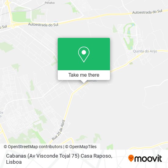 Cabanas (Av Visconde Tojal 75) Casa Raposo mapa