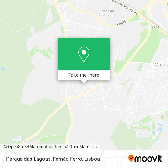 Parque das Lagoas, Fernão Ferro mapa