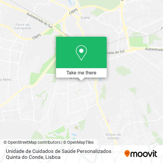 Unidade de Cuidados de Saúde Personalizados Quinta do Conde mapa