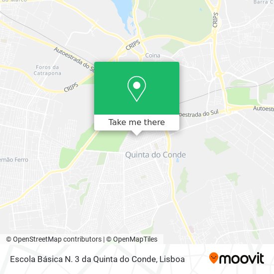 Escola Básica N. 3 da Quinta do Conde mapa