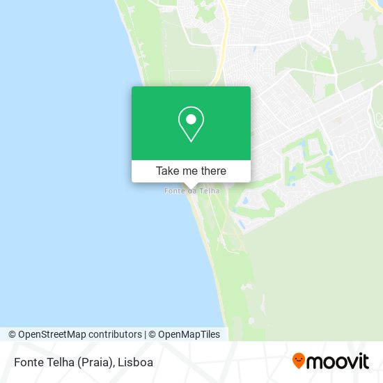 Fonte Telha (Praia) mapa