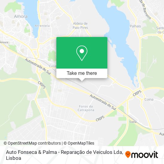 Auto Fonseca & Palma - Reparação de Veiculos Lda map