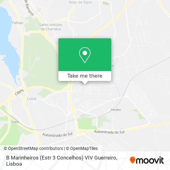 B Marinheiros (Estr 3 Concelhos) VIV Guerreiro map