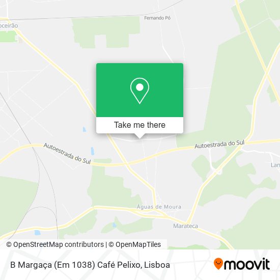 B Margaça (Em 1038) Café Pelixo mapa