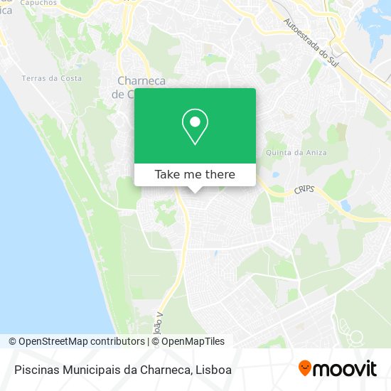 Piscinas Municipais da Charneca map