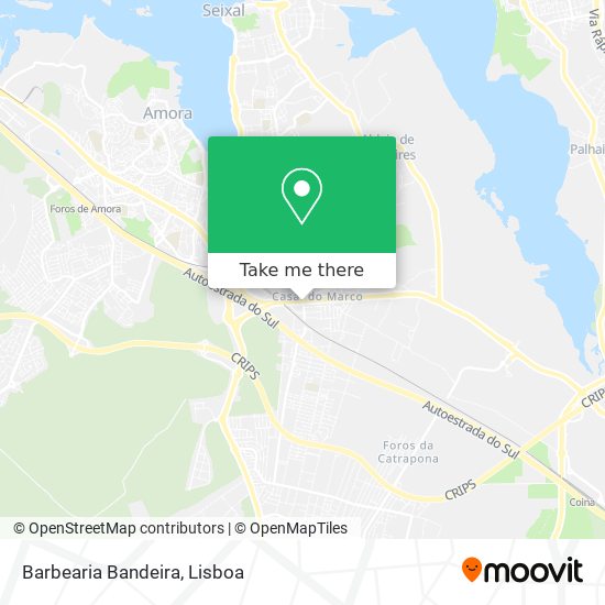 Barbearia Bandeira mapa