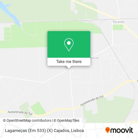 Lagameças (Em 533) (X) Cajados mapa