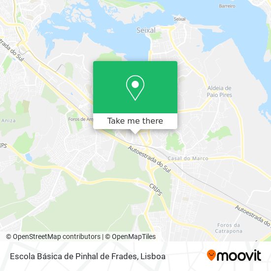 Escola Básica de Pinhal de Frades mapa