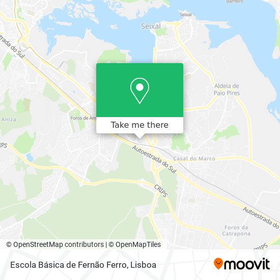 Escola Básica de Fernão Ferro map