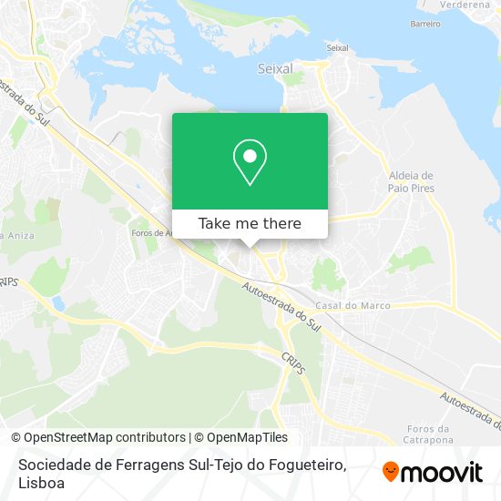 Sociedade de Ferragens Sul-Tejo do Fogueteiro map