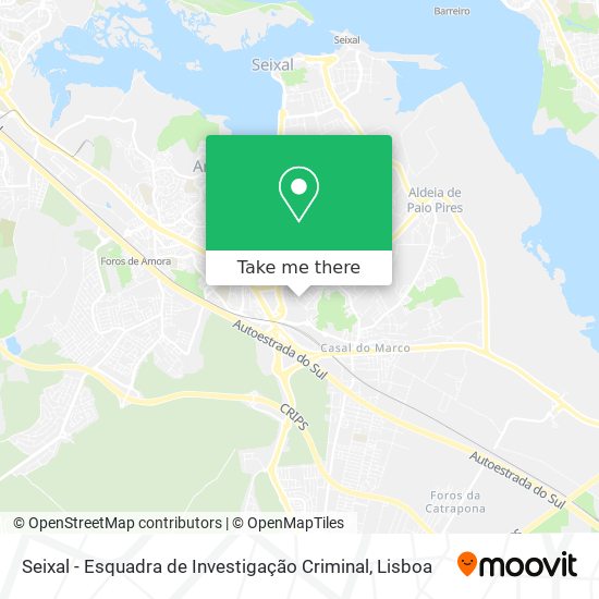 Seixal - Esquadra de Investigação Criminal mapa