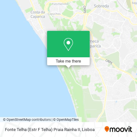 Fonte Telha (Estr F Telha) Praia Rainha II map