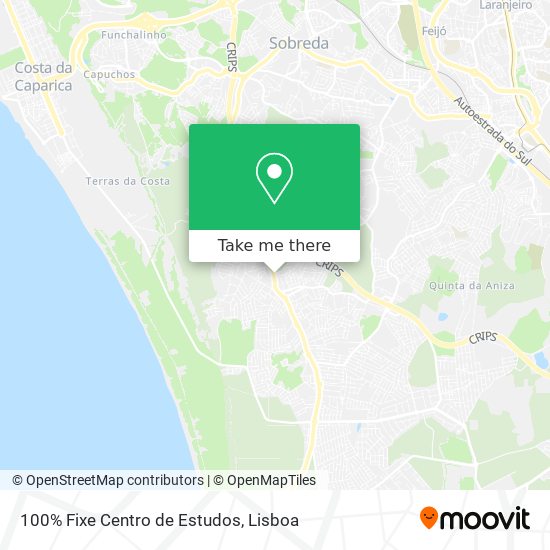 100% Fixe Centro de Estudos map