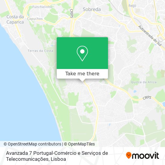 Avanzada 7 Portugal-Comércio e Serviços de Telecomunicações mapa