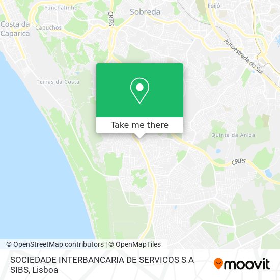 SOCIEDADE INTERBANCARIA DE SERVICOS S A SIBS mapa