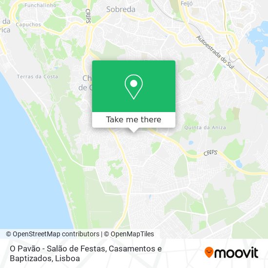O Pavão - Salão de Festas, Casamentos e Baptizados map
