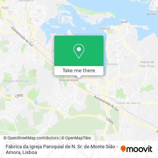 Fábrica da Igreja Paroquial de N. Sr. de Monte Sião - Amora map