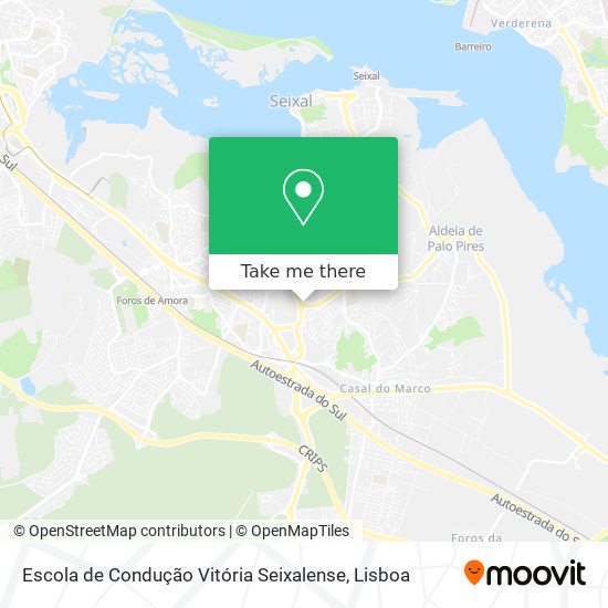 Escola de Condução Vitória Seixalense mapa