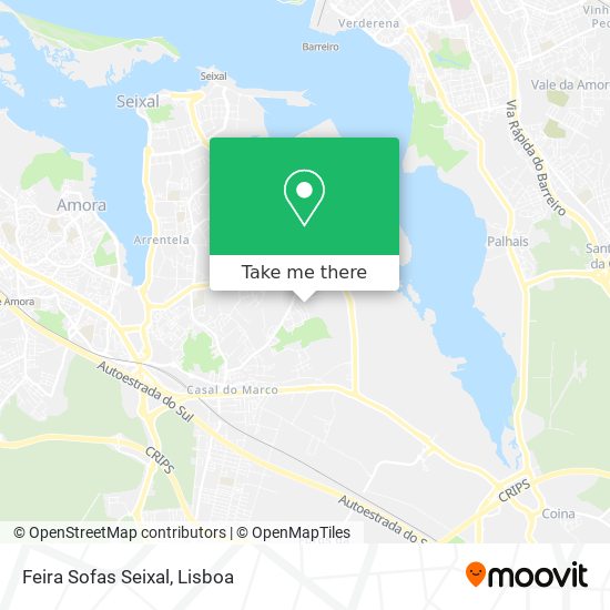 Feira Sofas Seixal mapa