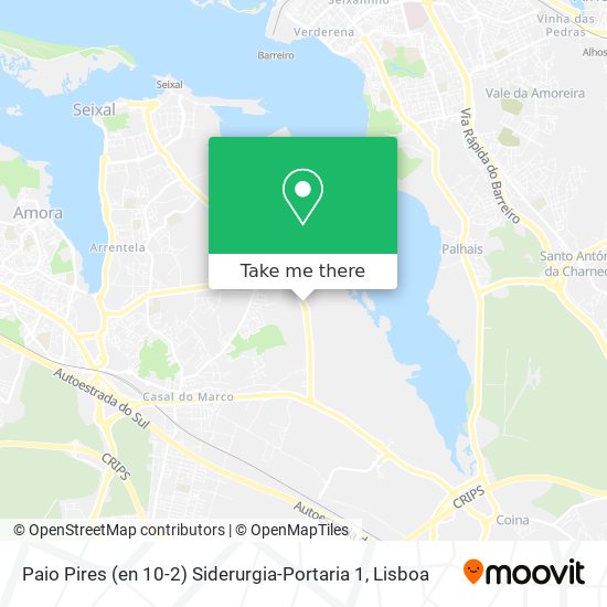 Paio Pires (en 10-2) Siderurgia-Portaria 1 mapa